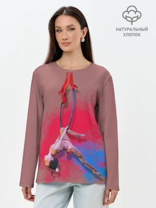 Лонгслив женский. Хлопок / Воздушная гимнастика