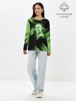 Лонгслив женский. Хлопок / Luigis Mansion