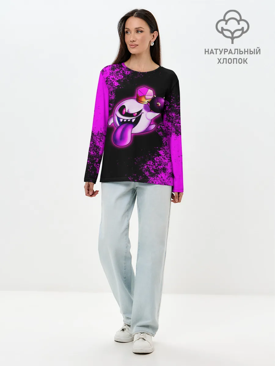 Лонгслив женский. Хлопок / Luigis Mansion