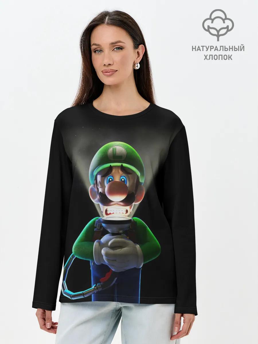 Лонгслив женский. Хлопок / Luigis Mansion