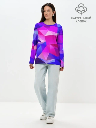 Лонгслив женский. Хлопок / NEON POLYGON