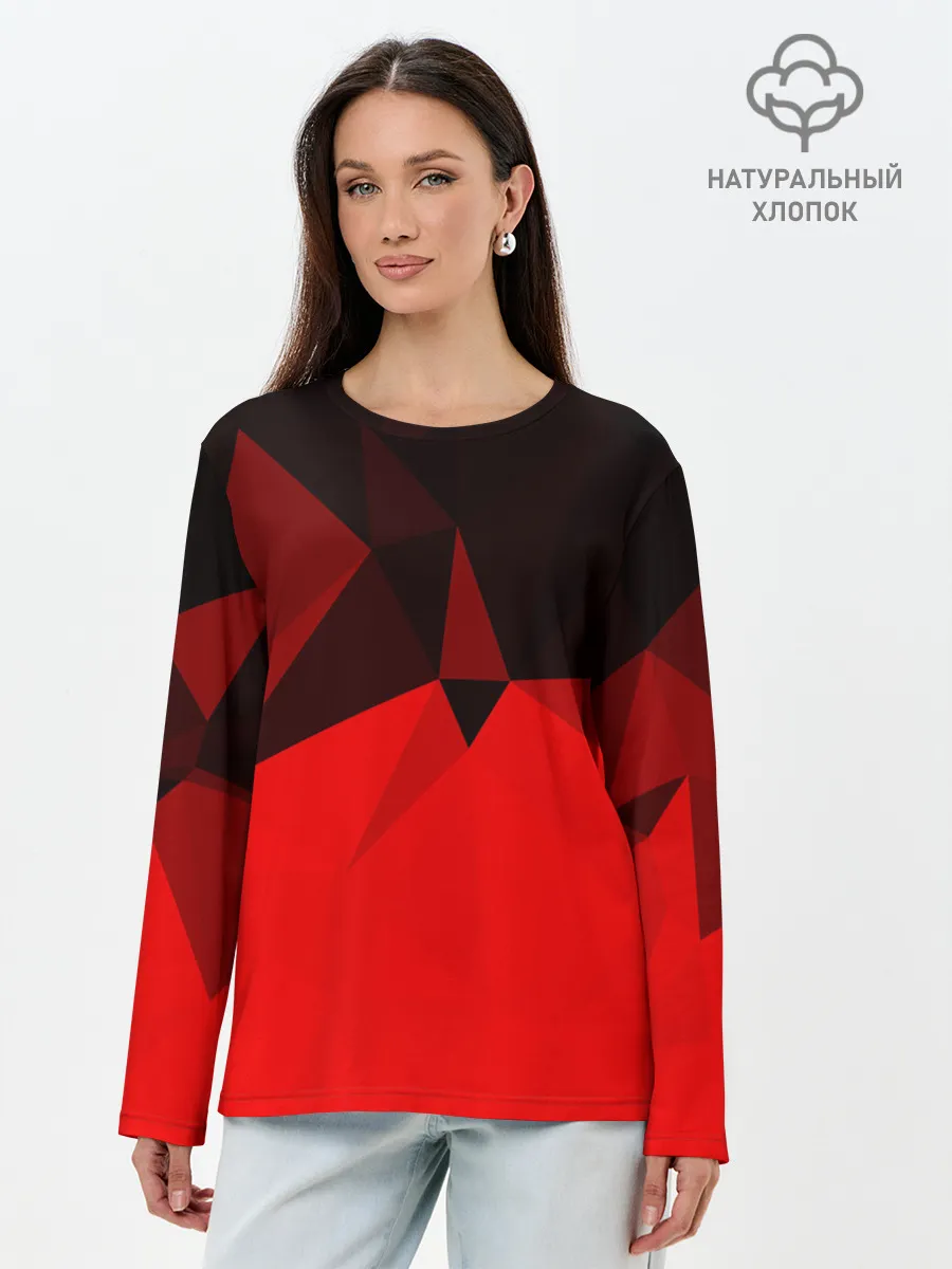 Лонгслив женский. Хлопок / ABSTRACTION