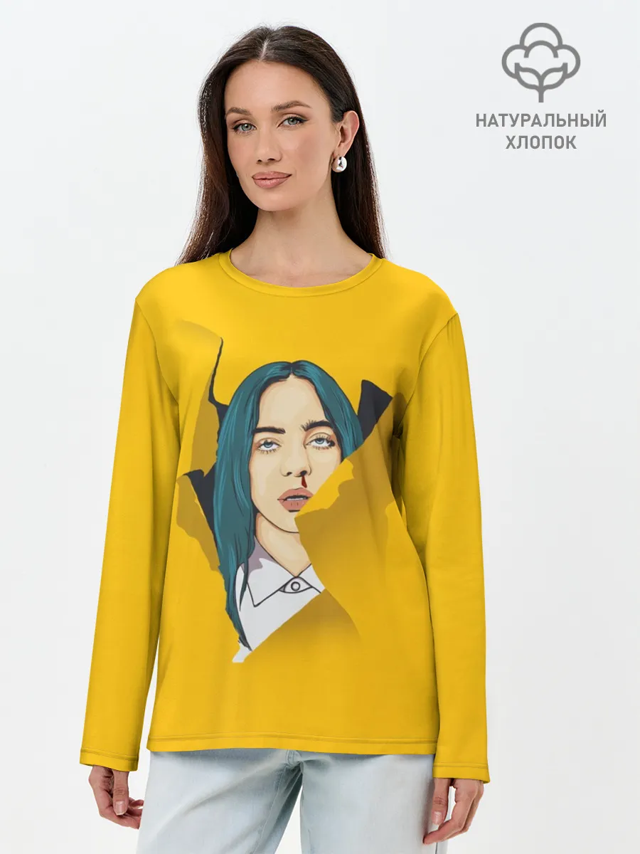 Лонгслив женский. Хлопок / Billie Eilish