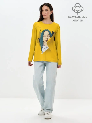 Лонгслив женский. Хлопок / Billie Eilish