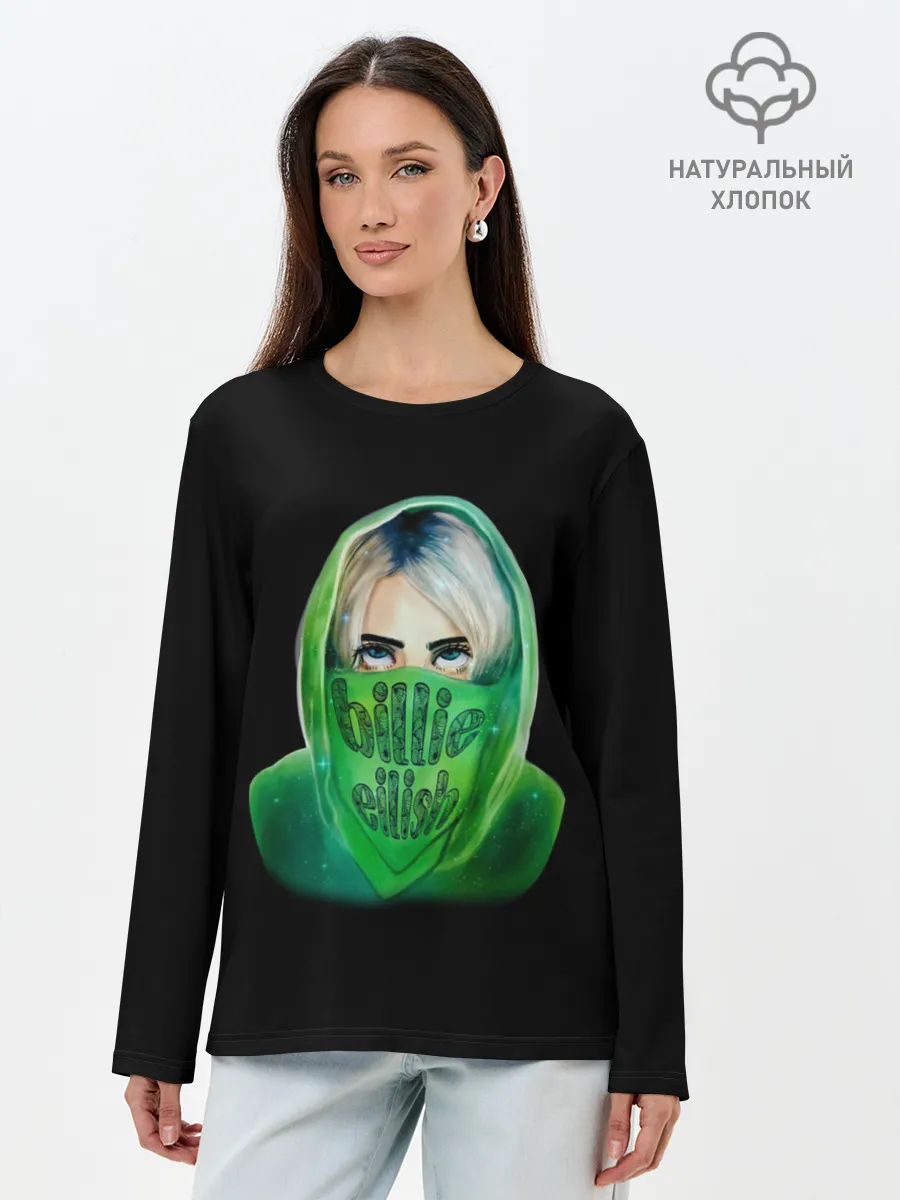 Лонгслив женский. Хлопок / Billie Eilish