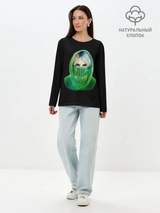 Лонгслив женский. Хлопок / Billie Eilish