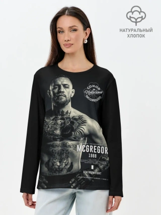 Лонгслив женский. Хлопок / Конор Макгрегор