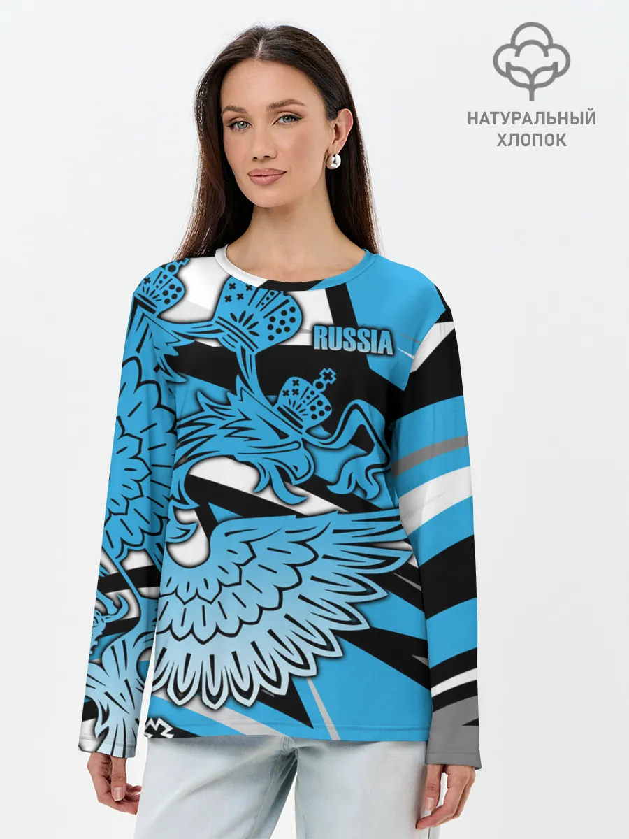 Лонгслив женский. Хлопок / RUSSIA Lifestyle