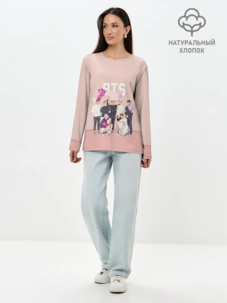 Лонгслив женский. Хлопок / BTS