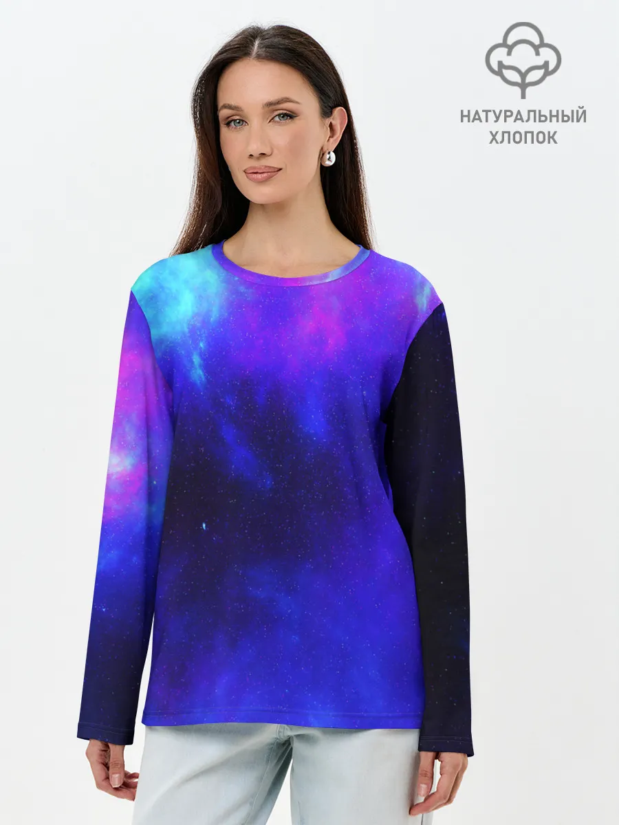Лонгслив женский. Хлопок / СЕВЕРНОЕ СИЯНИЕ