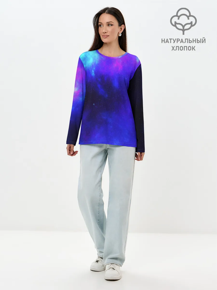Лонгслив женский. Хлопок / СЕВЕРНОЕ СИЯНИЕ