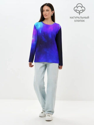 Лонгслив женский. Хлопок / СЕВЕРНОЕ СИЯНИЕ