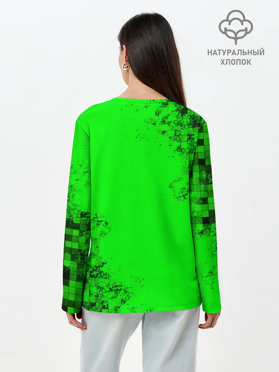 Лонгслив женский. Хлопок / MINECRAFT