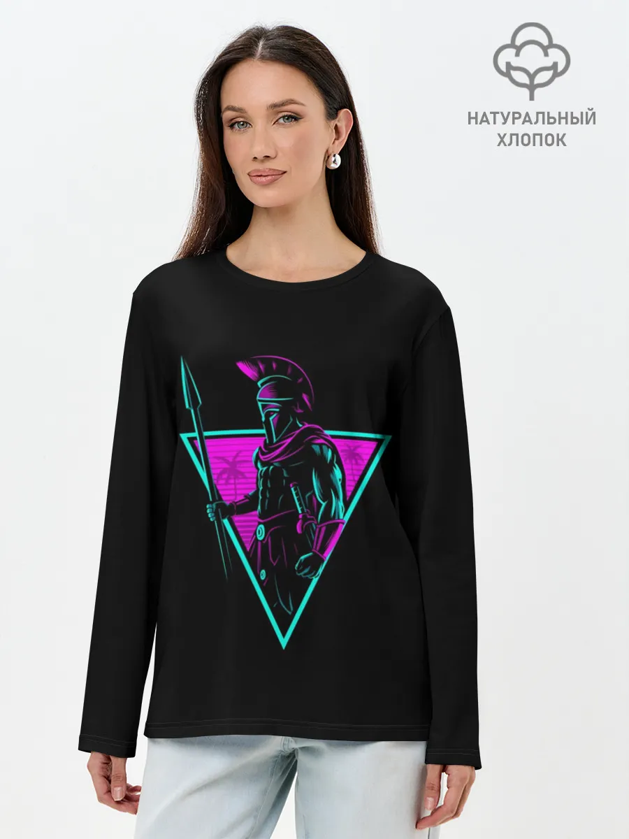 Лонгслив женский. Хлопок / Spartan Retro Neon