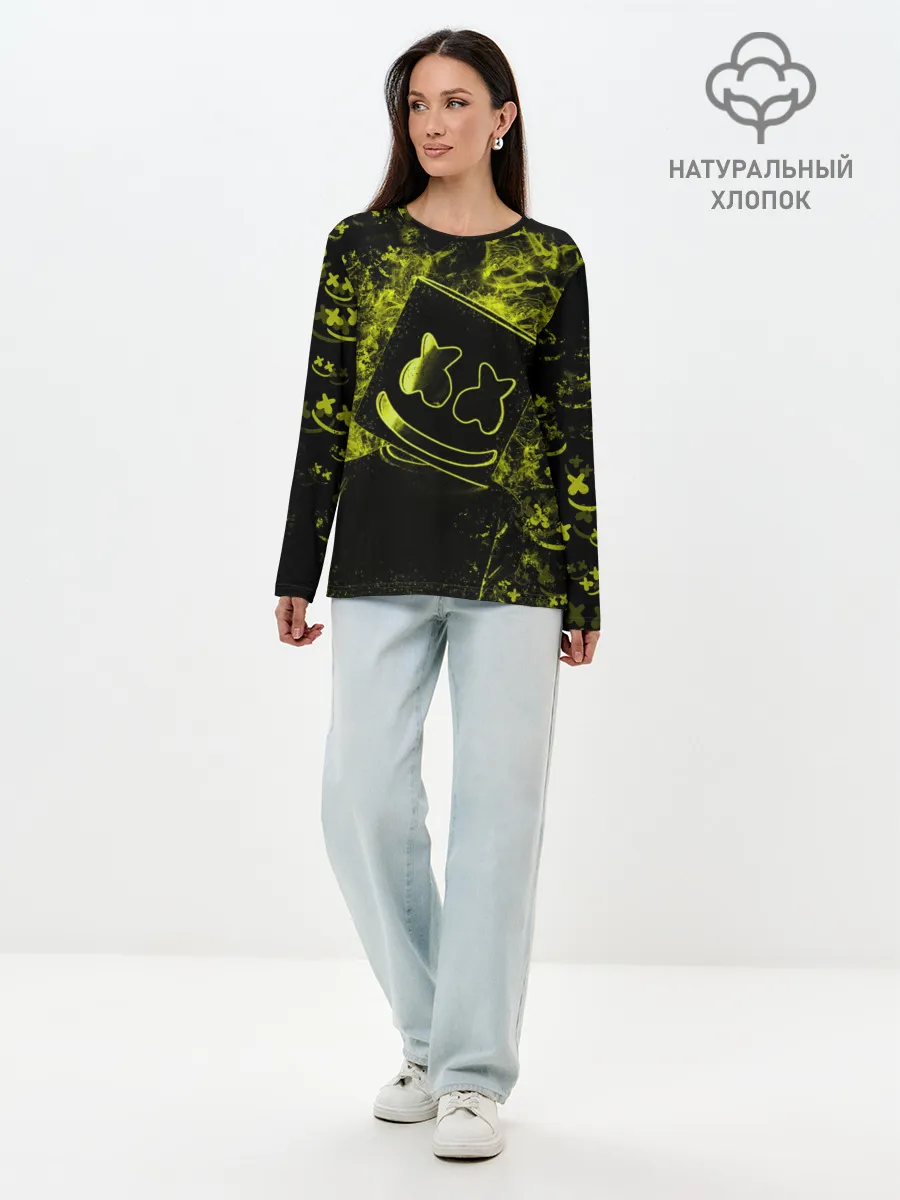 Лонгслив женский. Хлопок / Marshmello