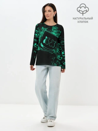 Лонгслив женский. Хлопок / Marshmello