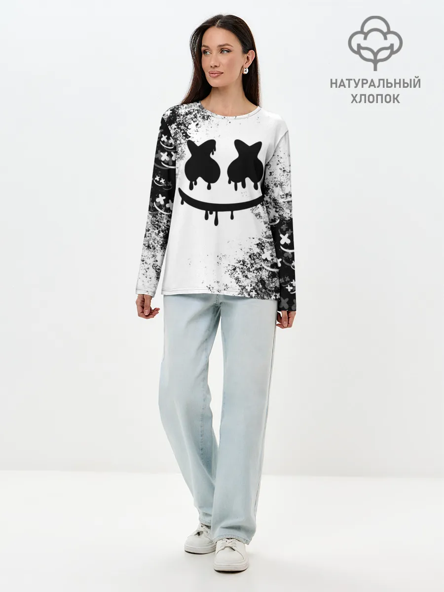 Лонгслив женский. Хлопок / Marshmello