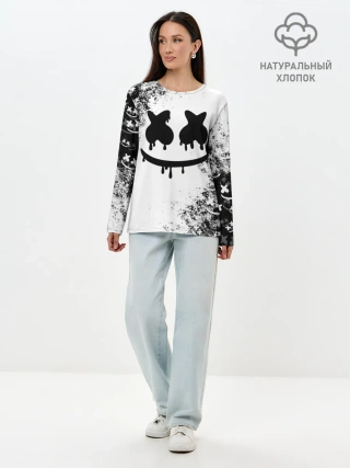 Лонгслив женский. Хлопок / Marshmello