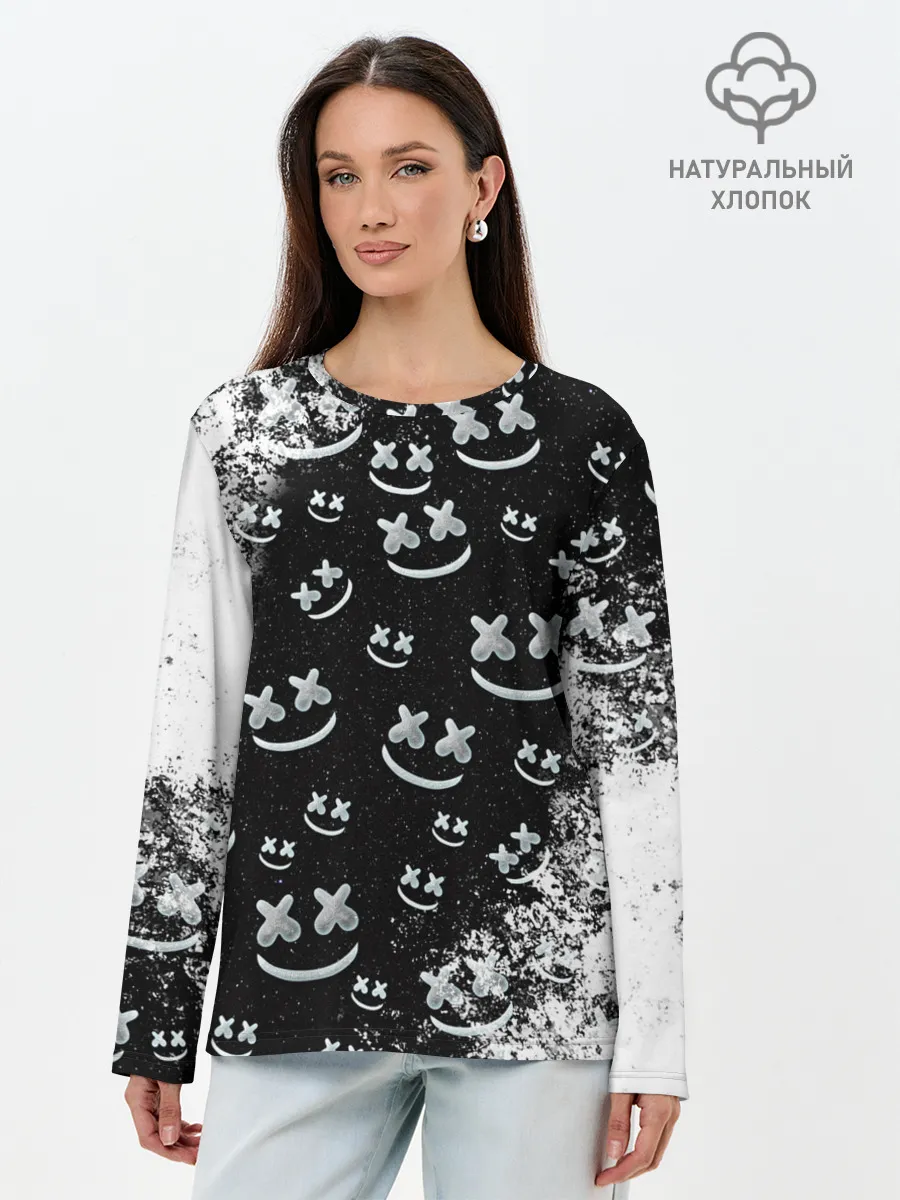 Лонгслив женский. Хлопок / Marshmello