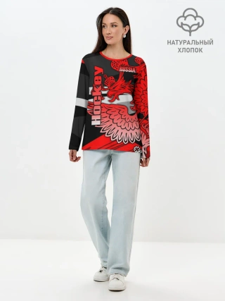 Лонгслив женский. Хлопок / Hockey