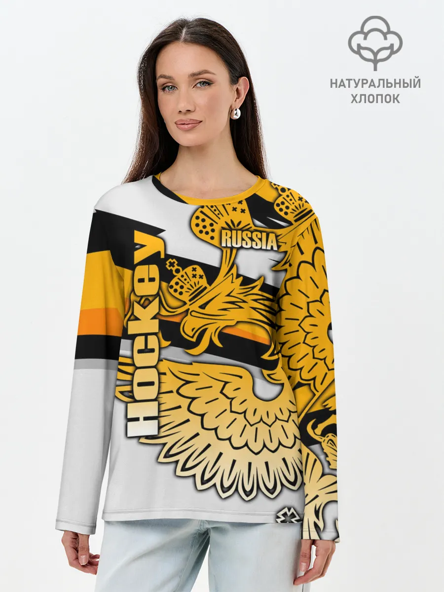 Лонгслив женский. Хлопок / Hockey