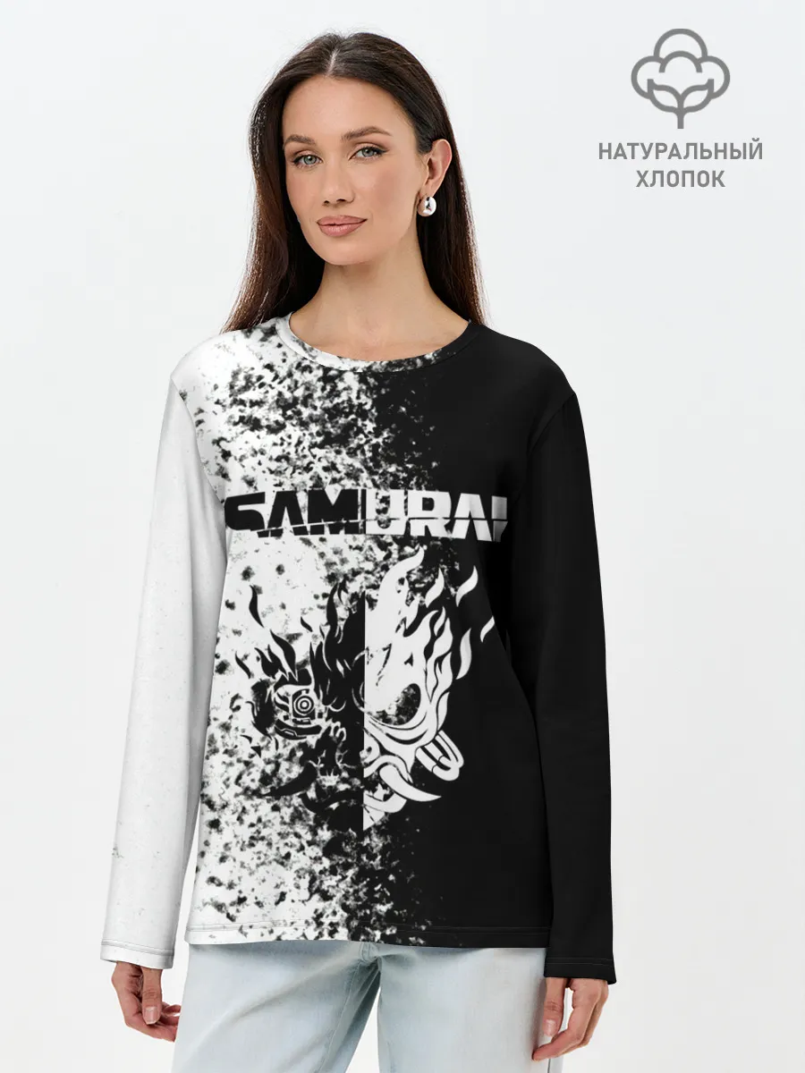 Лонгслив женский. Хлопок / Cyberpunk 2077 | Samurai.