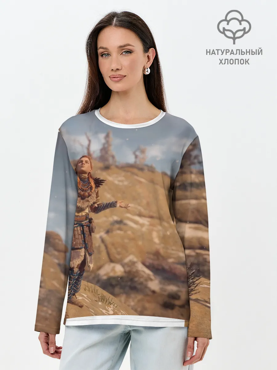 Лонгслив женский. Хлопок / Horizon Zero Dawn