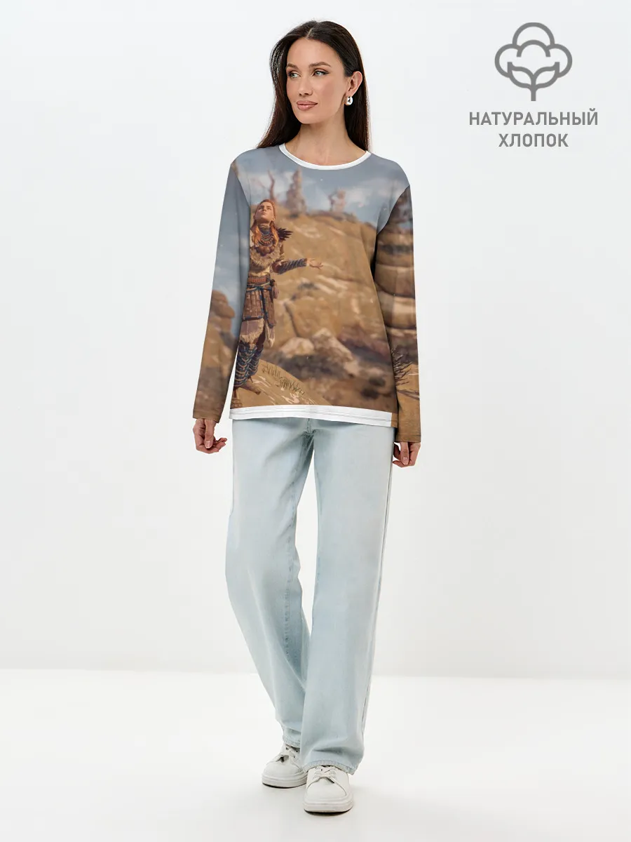 Лонгслив женский. Хлопок / Horizon Zero Dawn