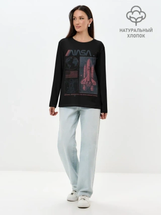 Лонгслив женский. Хлопок / Nasa