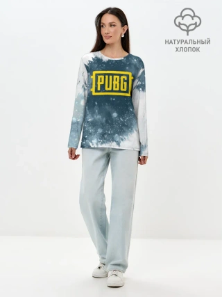 Лонгслив женский. Хлопок / PUBG BW