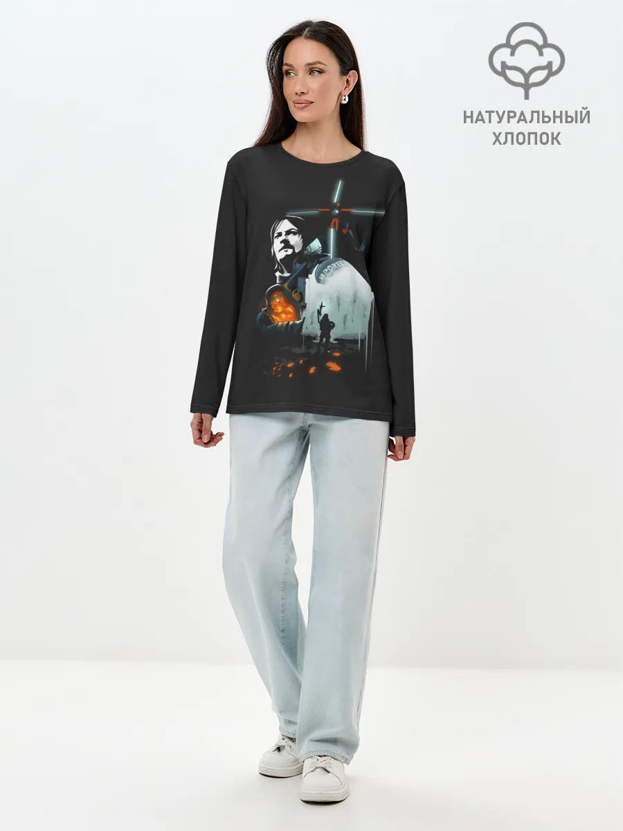 Лонгслив женский. Хлопок / Death Stranding