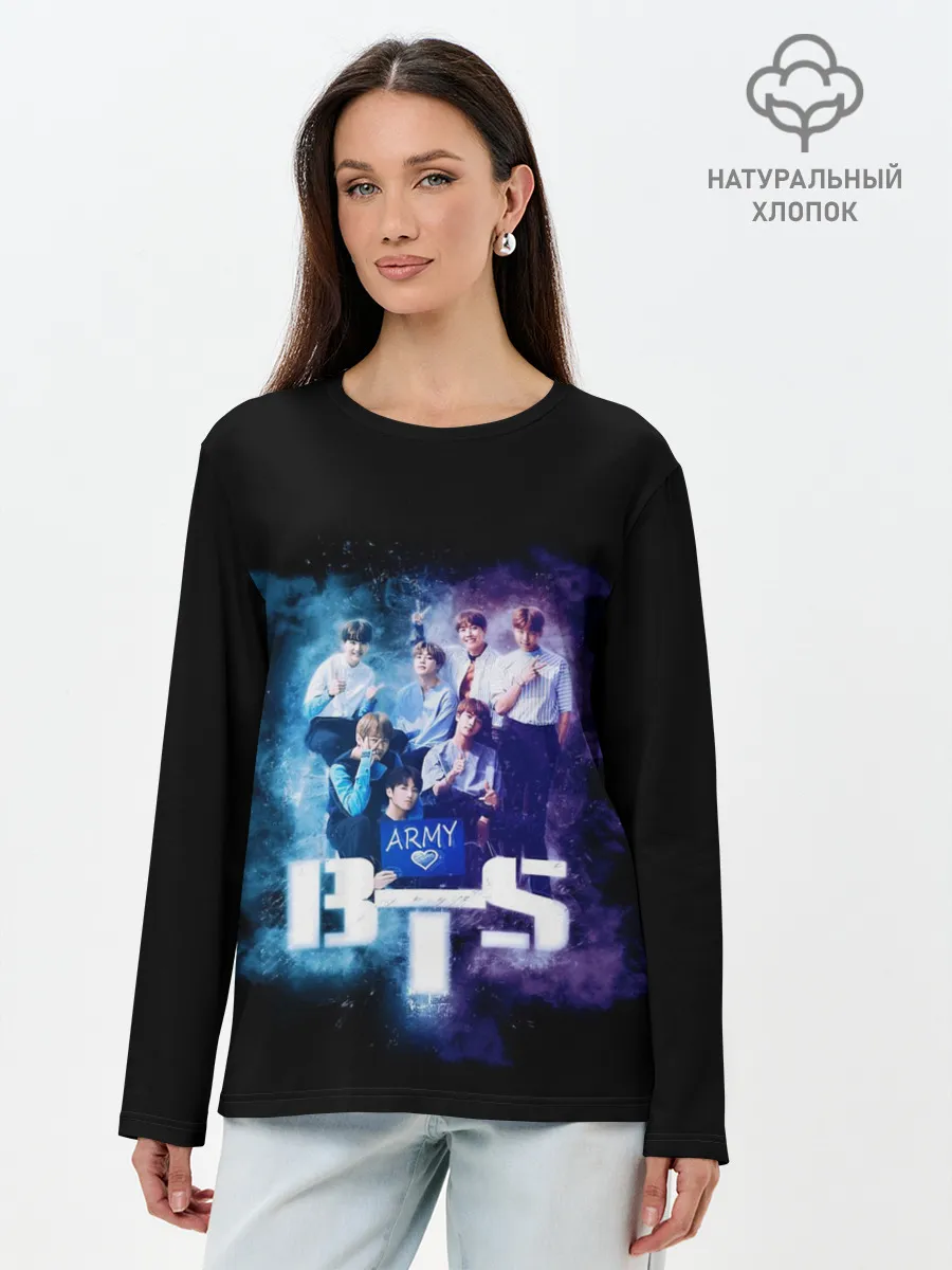 Лонгслив женский. Хлопок / BTS
