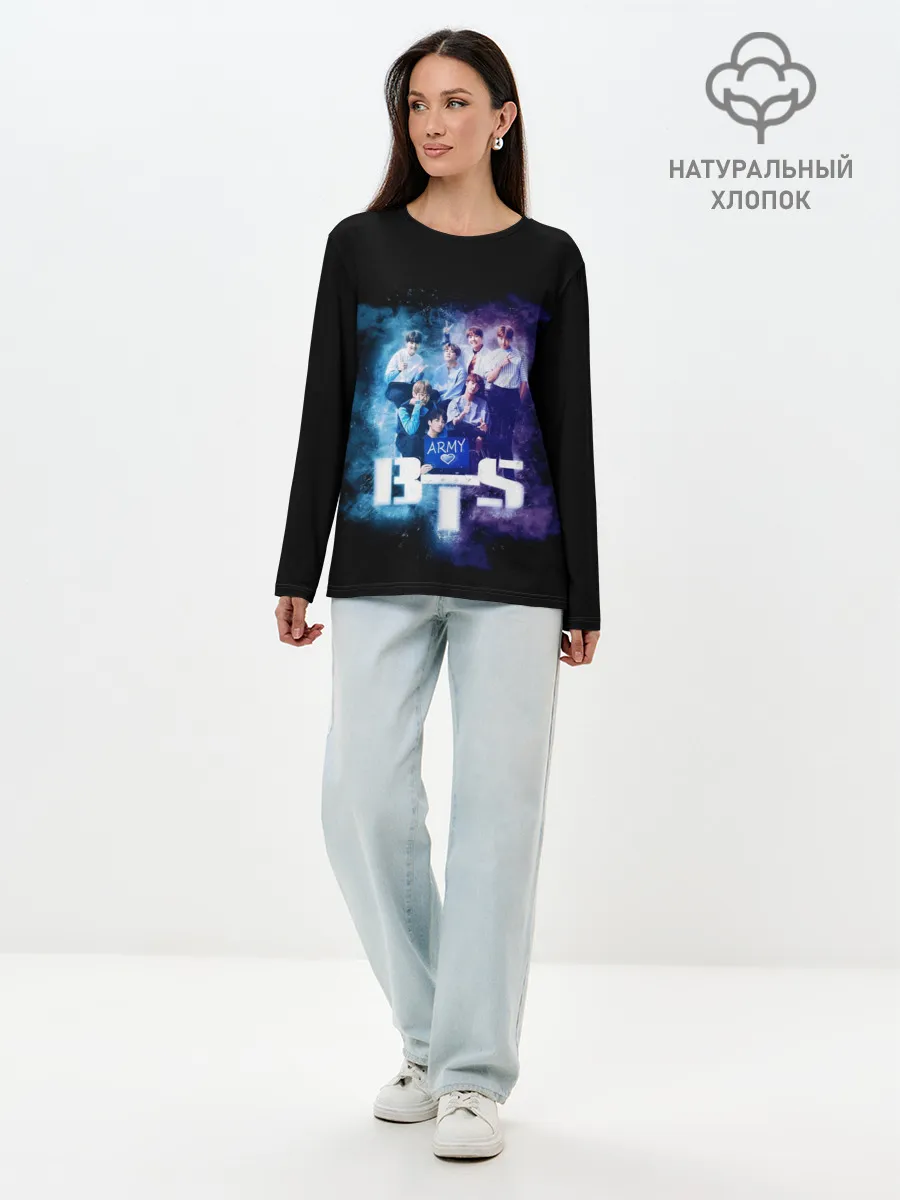 Лонгслив женский. Хлопок / BTS