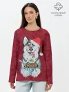 Лонгслив женский. Хлопок / Christmas Husky