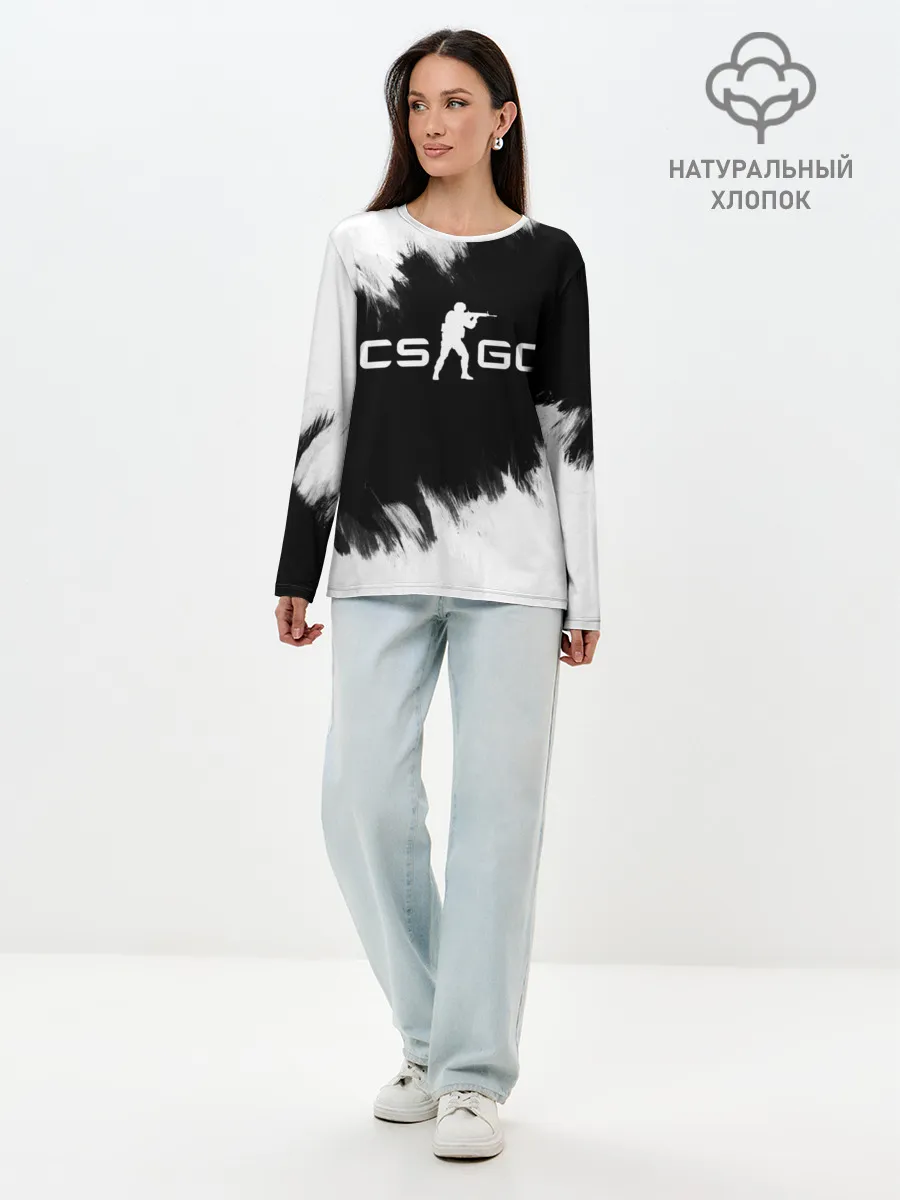 Лонгслив женский. Хлопок / CS:GO BW
