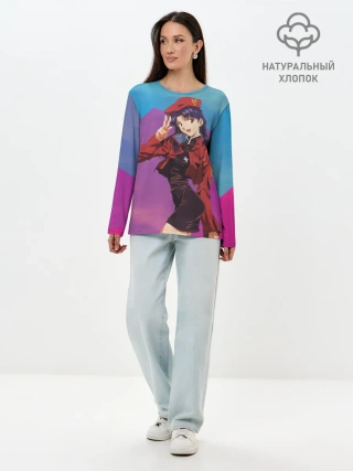 Лонгслив женский. Хлопок / Misato Katsuragi