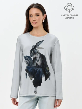 Лонгслив женский. Хлопок / ушки