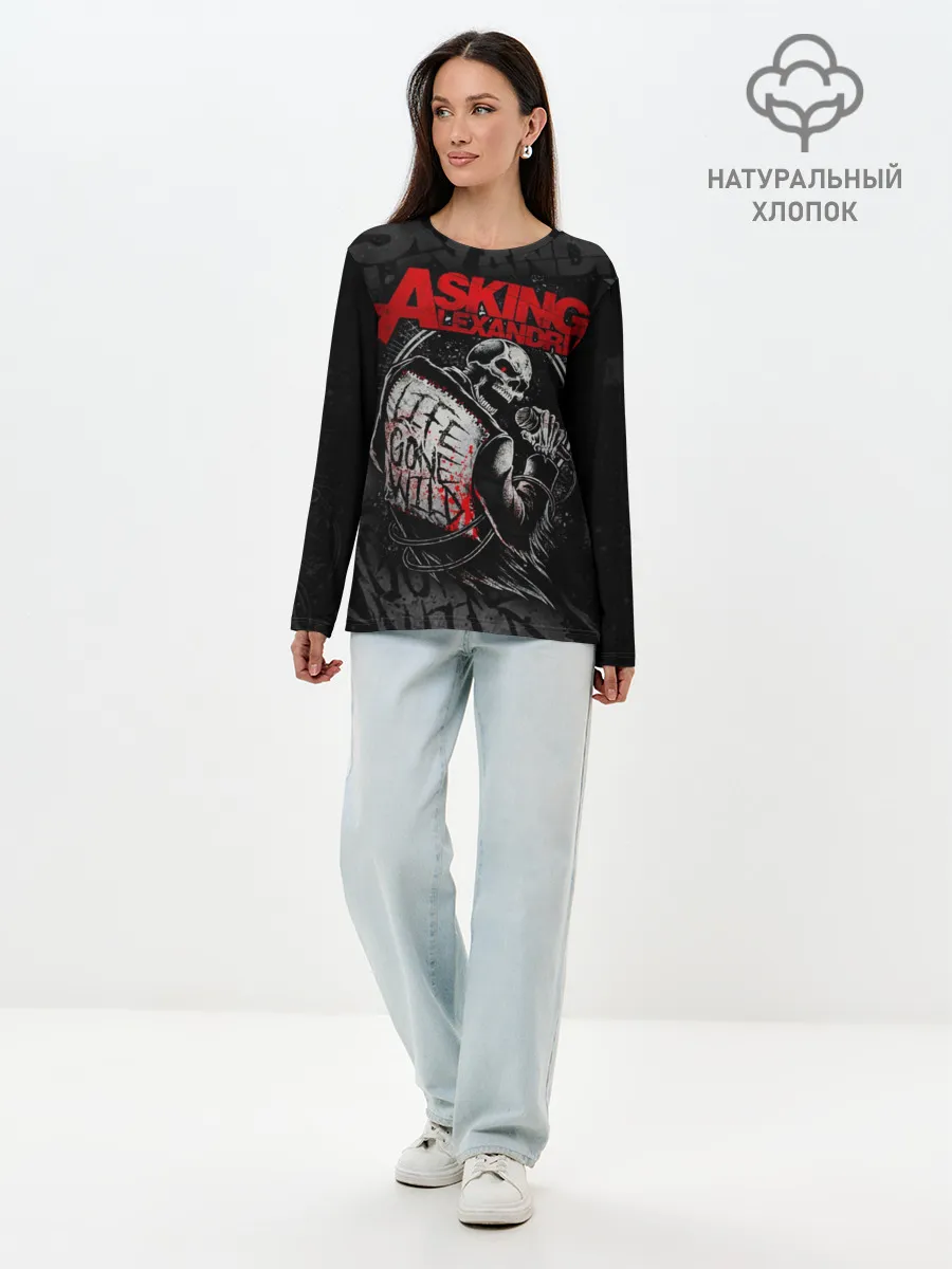 Лонгслив женский. Хлопок / Asking Alexandria