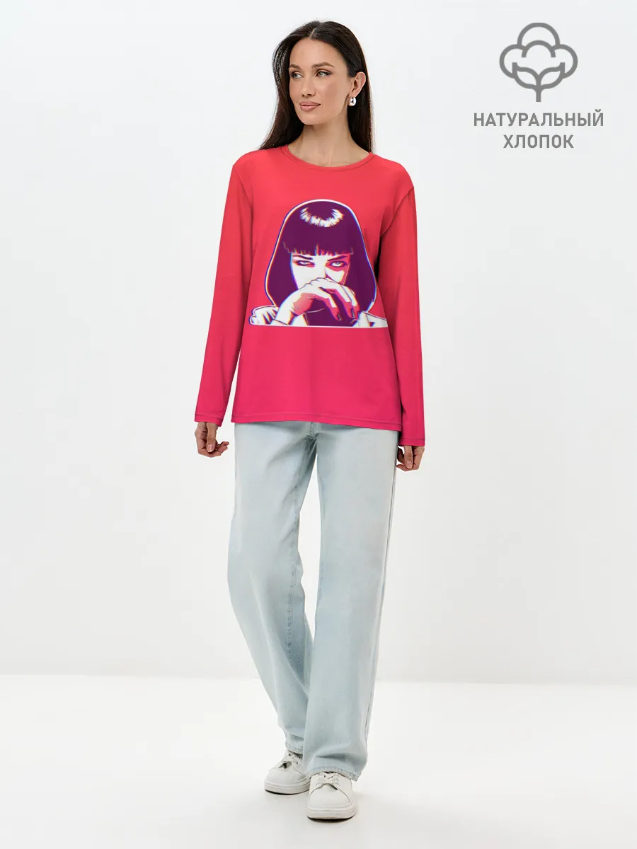 Лонгслив женский. Хлопок / MIA GLITCH Gradient