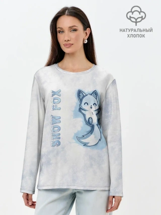 Лонгслив женский. Хлопок / Snow fox