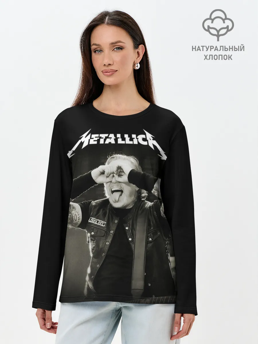 Лонгслив женский. Хлопок / Metallica