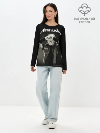Лонгслив женский. Хлопок / Metallica