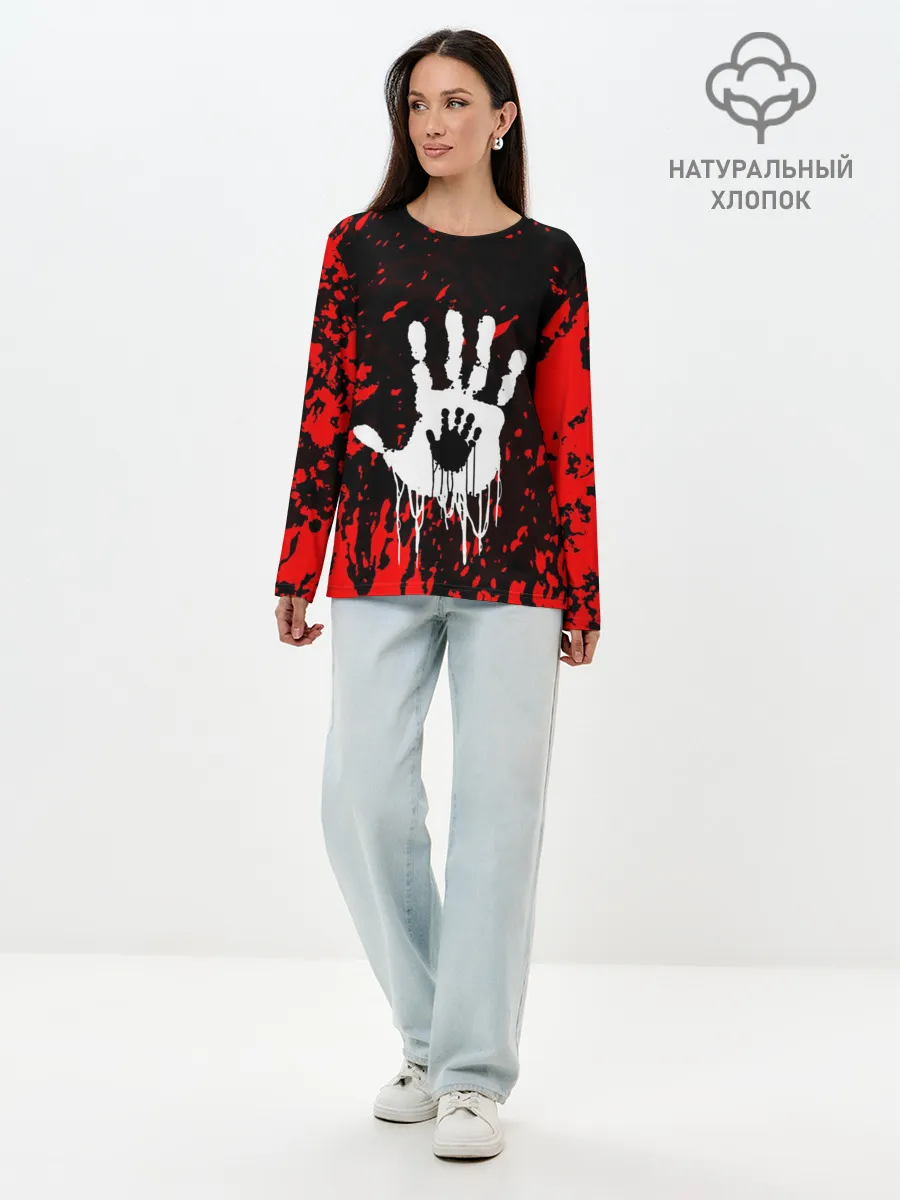 Лонгслив женский. Хлопок / DEATH STRANDING