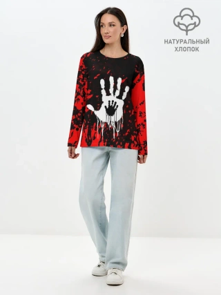 Лонгслив женский. Хлопок / DEATH STRANDING