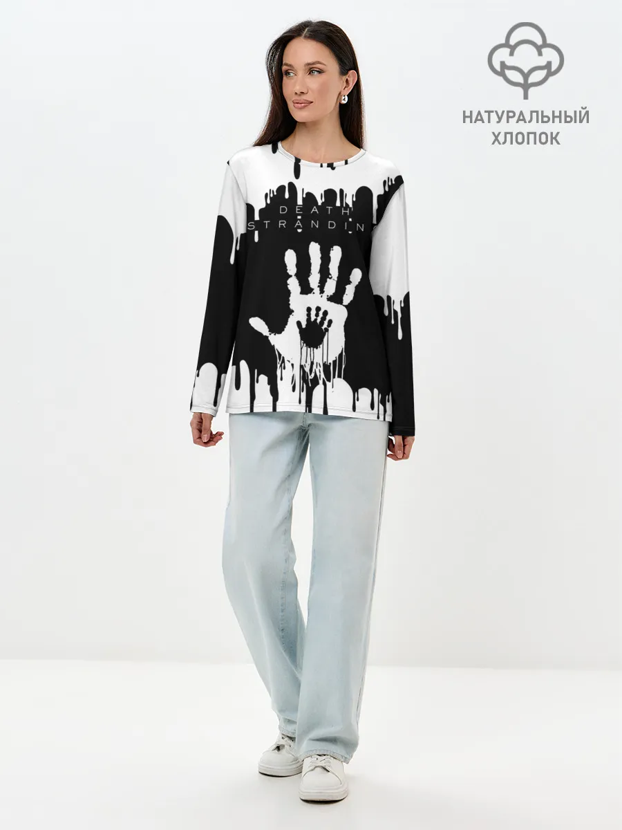Лонгслив женский. Хлопок / DEATH STRANDING