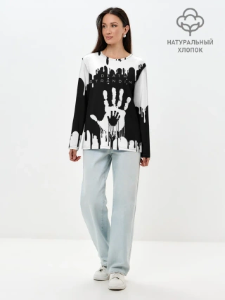 Лонгслив женский. Хлопок / DEATH STRANDING