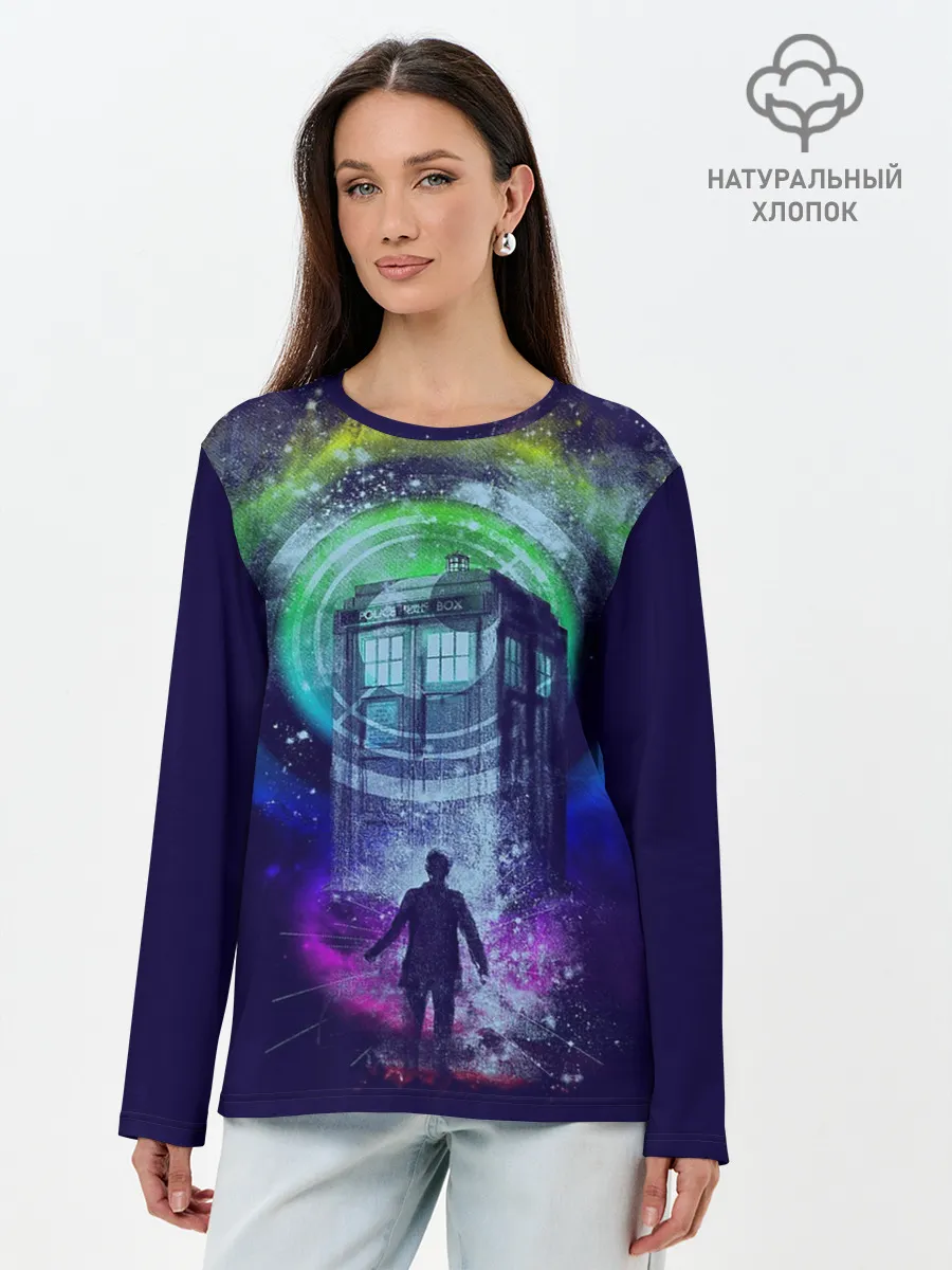 Лонгслив женский. Хлопок / Доктор Кто