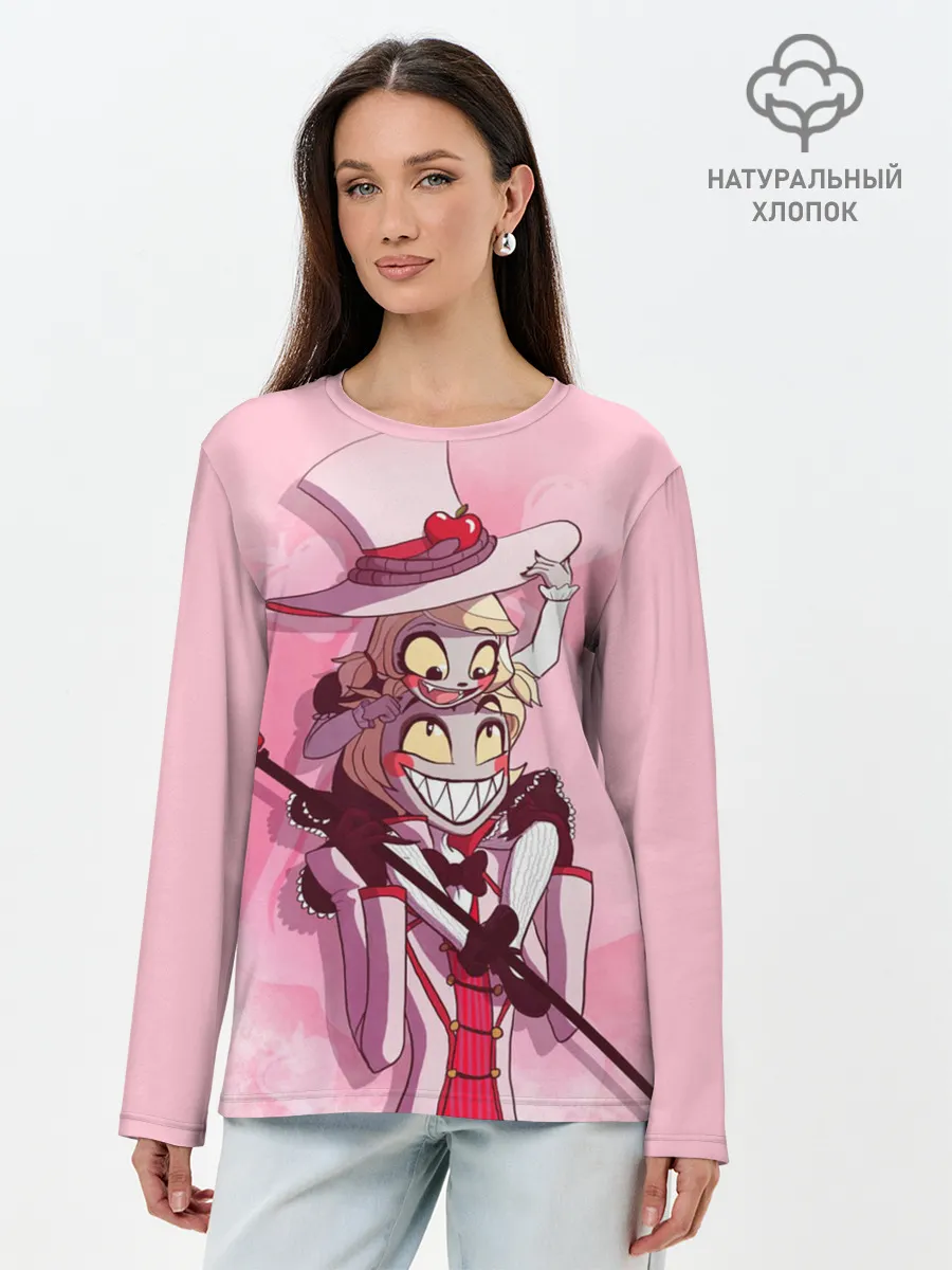 Лонгслив женский. Хлопок / Отель хазбин