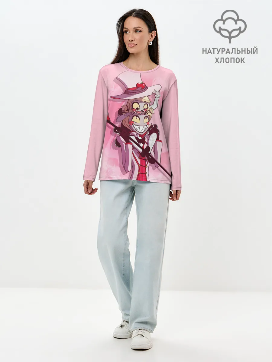 Лонгслив женский. Хлопок / Отель хазбин