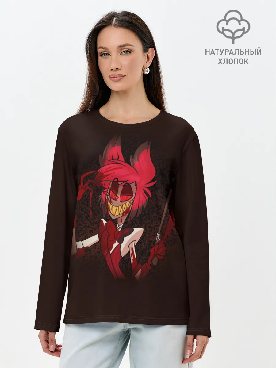 Лонгслив женский. Хлопок / Hazbin Hotel
